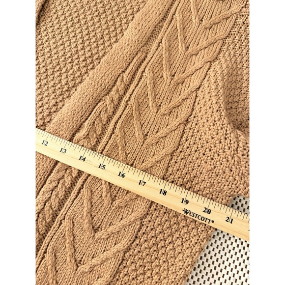 BKE Open Front Cardigan Sweater Sz M Chunky Cable Knit Coastal Boho Long Cozy - Picture 5 of 7